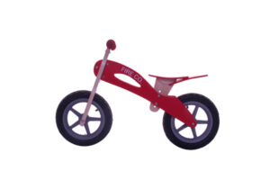 GÅCYKEL BRANDBIL RÖD TRÄ