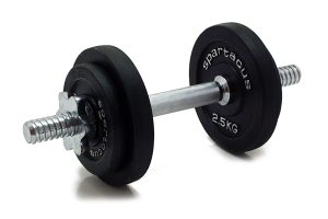 SPARTACUS HANTELSTÅNG M. GÄNGADE LÅS CHROME