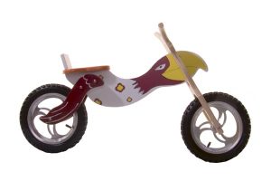 GÅCYKEL IVAR BRUN/VIT TRÄ