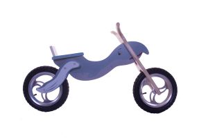 GÅCYKEL EBBA BLÅ/GRÅ TRÄ