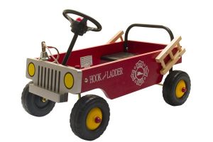 LÅDBIL BRANDBIL RÖD TRÄ