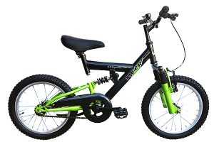 TIGER MTB HELDÄMPAD SVART/GRÖN POJK 16 08