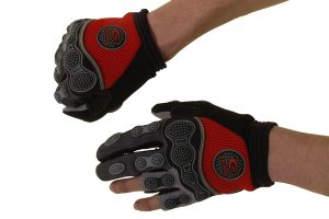 Exustar handske grå röd