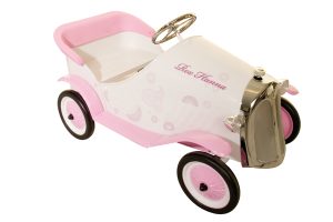 TRAMPBIL REX HANNA VIT/ROSA PLÅT